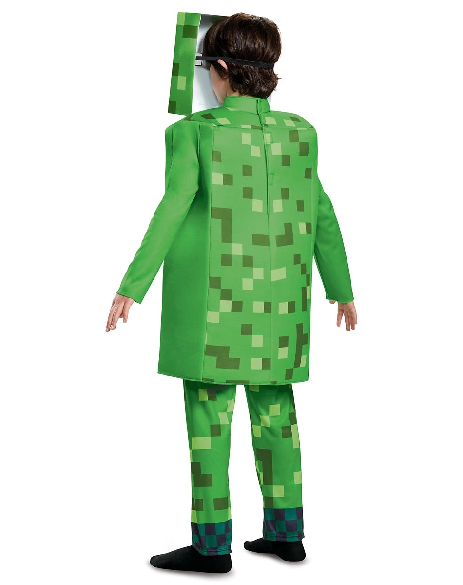 Spirit Halloween Kids Creeper Costume Deluxe - Minecraft 4 Spirit Halloween Kids Creeper Costume Deluxe - Minecraft - Image 2