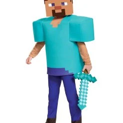Spirit Halloween Kids Steve Costume Deluxe - Minecraft -HALLOWEEN COSTUMES Sales Store 01448075 d