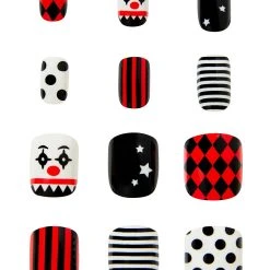 Spirit Halloween Kids Twisted Clown Press On Nails -HALLOWEEN COSTUMES Sales Store 01449719 b