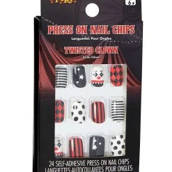 Spirit Halloween Kids Twisted Clown Press On Nails -HALLOWEEN COSTUMES Sales Store 01449719 d
