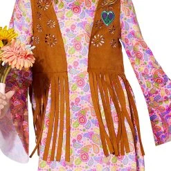 Spirit Halloween Kids Groovy Gal Hippie Costume -HALLOWEEN COSTUMES Sales Store 01451293 c