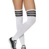 Spirit Halloween Black and White Striped Over the Knee Socks -HALLOWEEN COSTUMES Sales Store 01452911 a