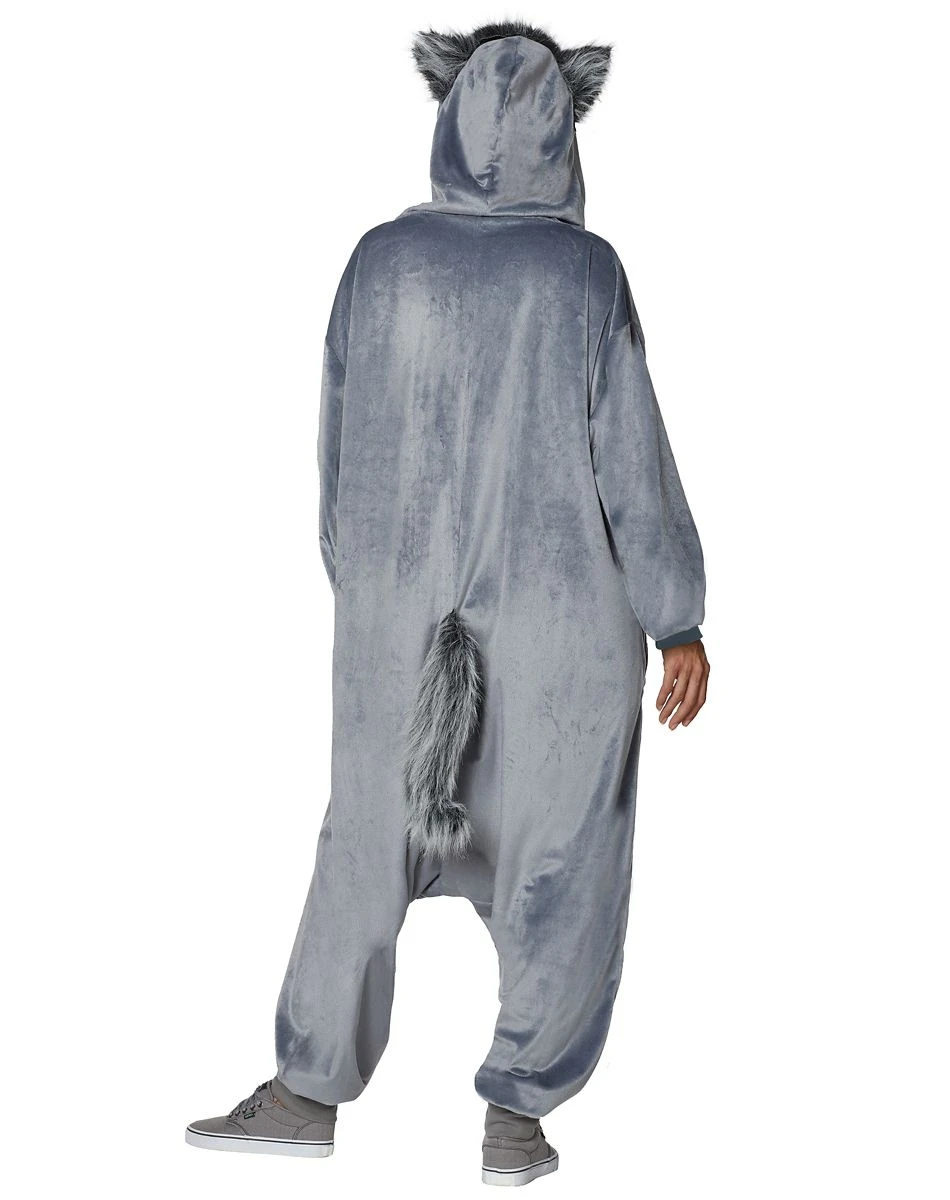 Spirit Halloween Adult Faux Fur Wolf Union Suit 4 Spirit Halloween Adult Faux Fur Wolf Union Suit - Image 2