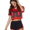 Spirit Halloween Red Cropped Jersey 1 Spirit Halloween Red Cropped Jersey -HALLOWEEN COSTUMES Sales Store 01454552 a