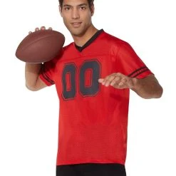 Spirit Halloween Red Football Jersey -HALLOWEEN COSTUMES Sales Store 01454925 a