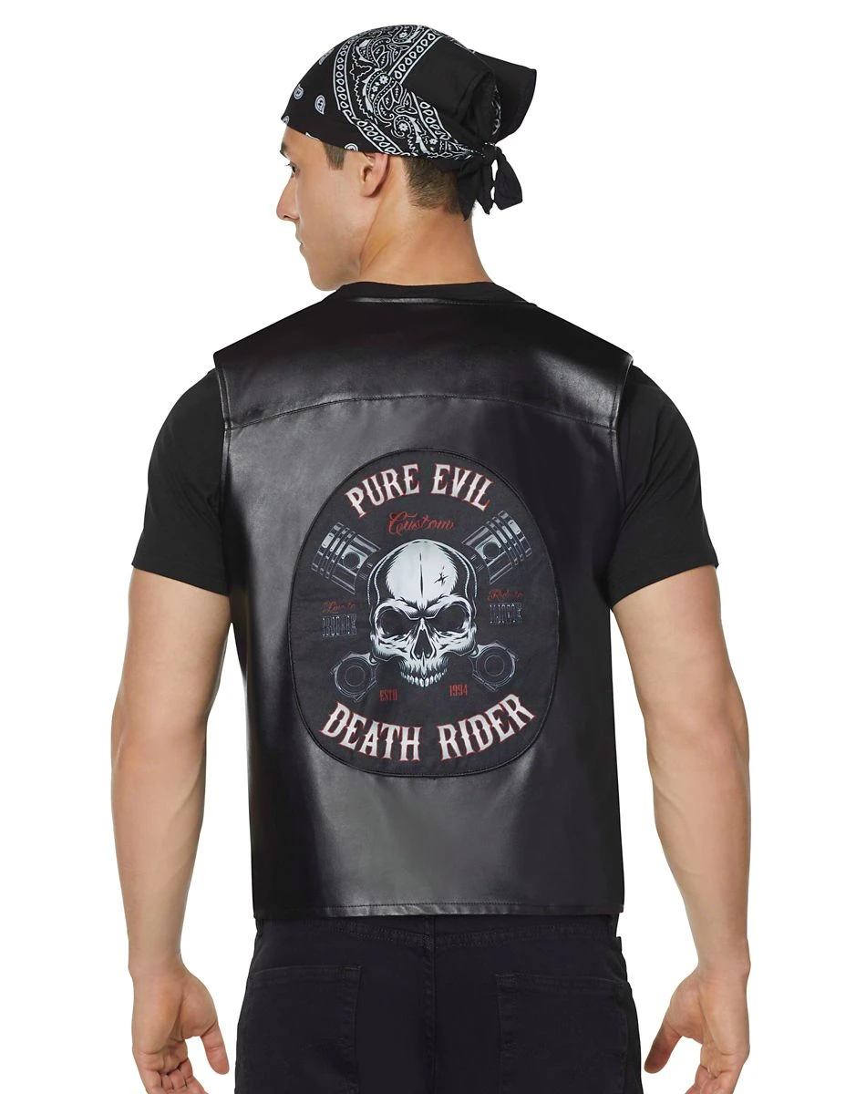 Spirit Halloween Adult Biker Vest 4 Spirit Halloween Adult Biker Vest - Image 2