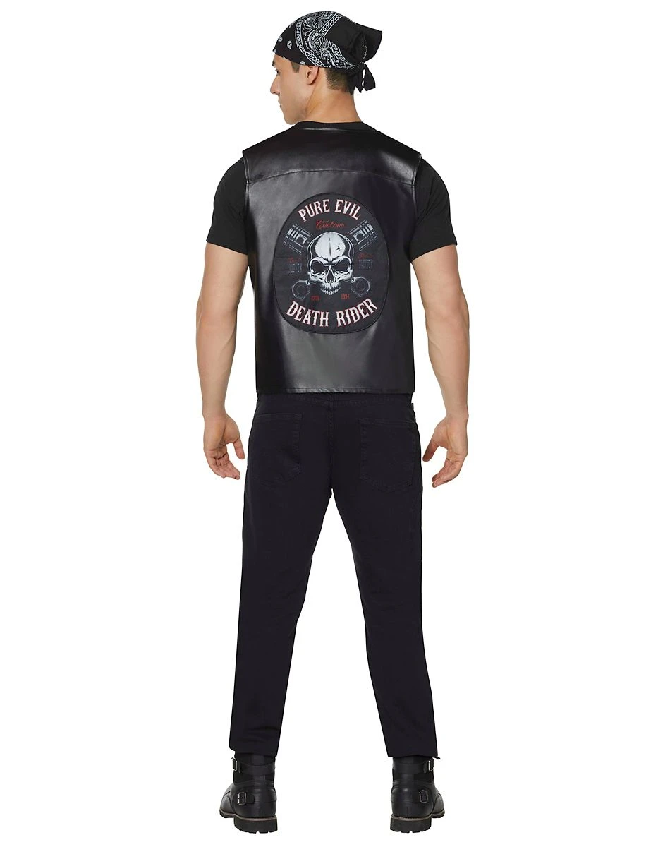 Spirit Halloween Adult Biker Vest 7 Spirit Halloween Adult Biker Vest - Image 5