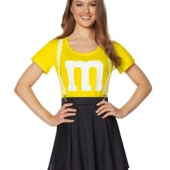 Spirit Halloween Adult Yellow M&M’S Costume Kit with Suspenders -HALLOWEEN COSTUMES Sales Store 01458561 c