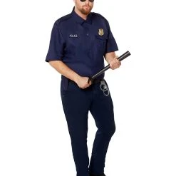 Spirit Halloween Adult Cop Plus Size Costume Kit