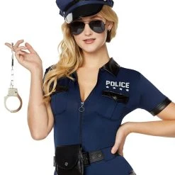 Spirit Halloween Adult Police Officer Romper Costume -HALLOWEEN COSTUMES Sales Store 01464155 c