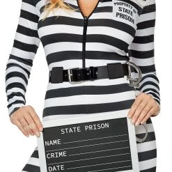 Spirit Halloween Adult Jailbird Catsuit Costume -HALLOWEEN COSTUMES Sales Store 01464908 d