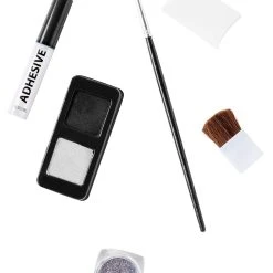 Spirit Halloween Silver Glitter Skull Makeup Kit -HALLOWEEN COSTUMES Sales Store 01467000 b
