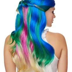 Spirit Halloween Multi-Color Curly Wig -HALLOWEEN COSTUMES Sales Store 01467703 b