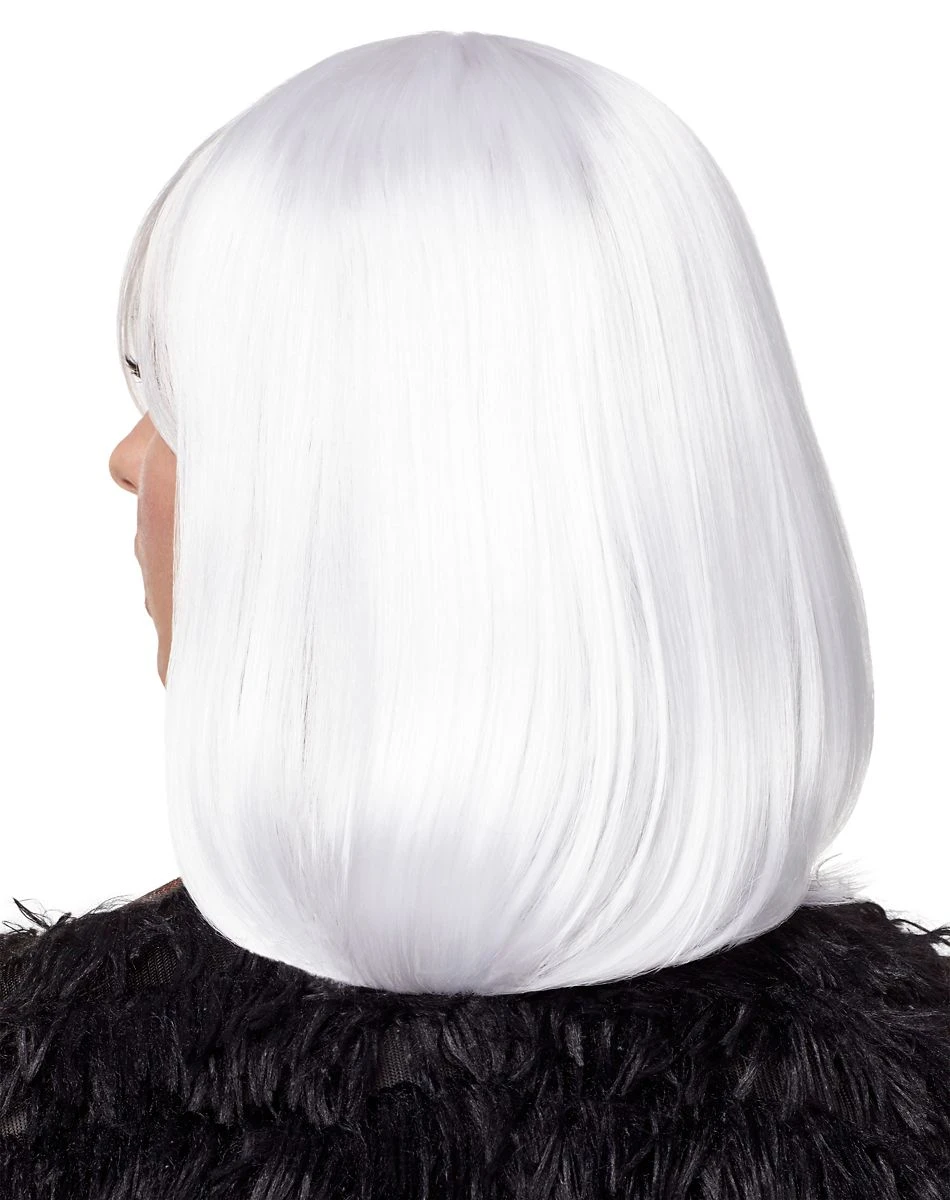 Spirit Halloween Side Bang White Pageboy Wig 4 Spirit Halloween Side Bang White Pageboy Wig - Image 2