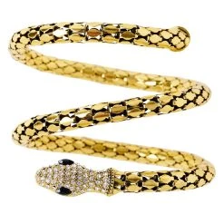 Spirit Halloween Goldtone Roman Snake Cuff -HALLOWEEN COSTUMES Sales Store 01468677 c