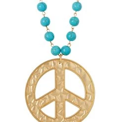Spirit Halloween Peace Sign Bead Necklace