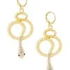 Spirit Halloween Goldtone Snake Earrings -HALLOWEEN COSTUMES Sales Store 01468925 a