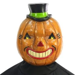 Spirit Halloween Vintage Pumpkin Half Mask
