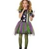Spirit Halloween Kids Glow in the Dark Neon Clown Costume -HALLOWEEN COSTUMES Sales Store 01472075 a