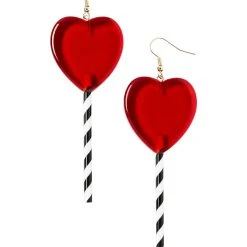 Spirit Halloween Scary Clown Heart Earrings
