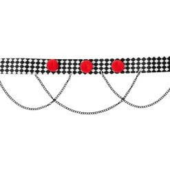 Spirit Halloween Scary Clown Pom Choker Necklace -HALLOWEEN COSTUMES Sales Store 01473859 b