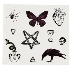 Spirit Halloween Gothic Temporary Tattoos 8 Spirit Halloween Gothic Temporary Tattoos -HALLOWEEN COSTUMES Sales Store 01473990 c