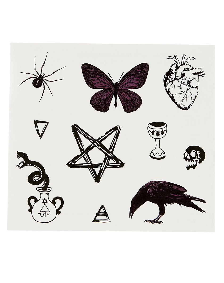 Spirit Halloween Gothic Temporary Tattoos 5 Spirit Halloween Gothic Temporary Tattoos - Image 3