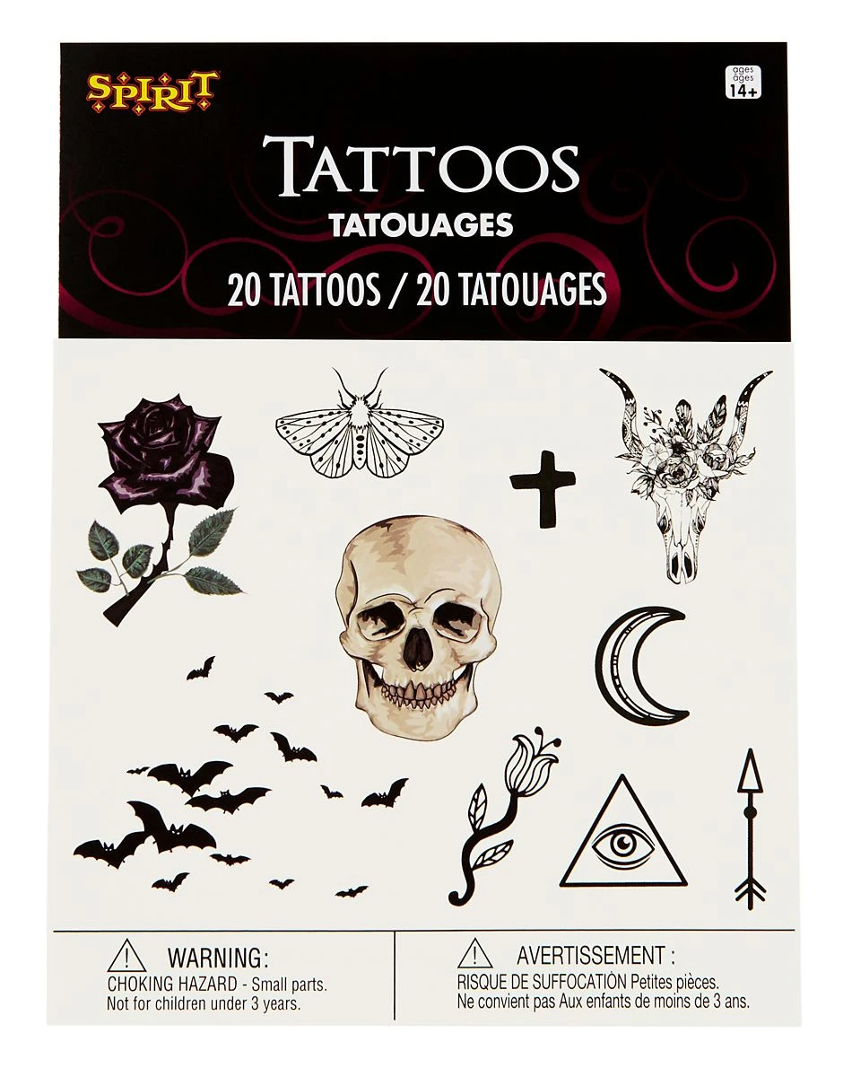 Spirit Halloween Gothic Temporary Tattoos 6 Spirit Halloween Gothic Temporary Tattoos - Image 4