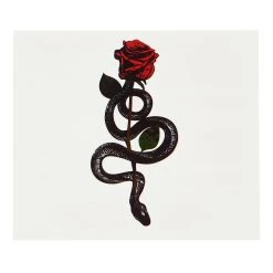 Spirit Halloween Snake Rose Body Tattoo