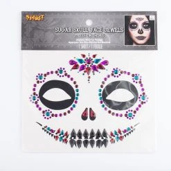 Spirit Halloween Sugar Skull Face Decal -HALLOWEEN COSTUMES Sales Store 01474741 d