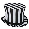 Spirit Halloween Black and White Striped Top Hat -HALLOWEEN COSTUMES Sales Store 01478692 a