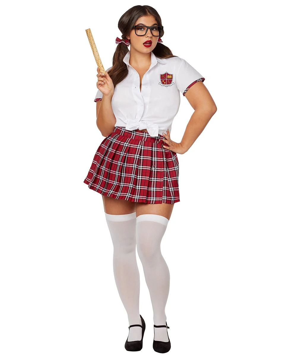 Spirit Halloween School Girl Plus Size Costume Kit 3 Spirit Halloween School Girl Plus Size Costume Kit