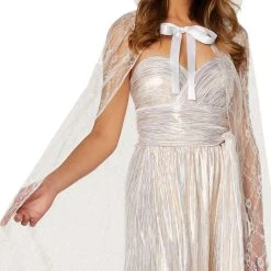 Spirit Halloween Adult White Lace Cape -HALLOWEEN COSTUMES Sales Store 01479930 c