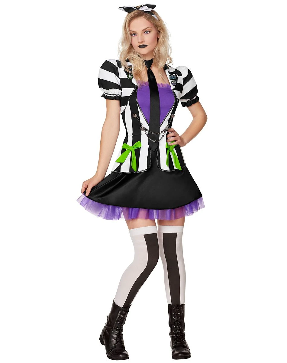 Spirit Halloween Adult Beetlejuice Dress Costume 3 Spirit Halloween Adult Beetlejuice Dress Costume