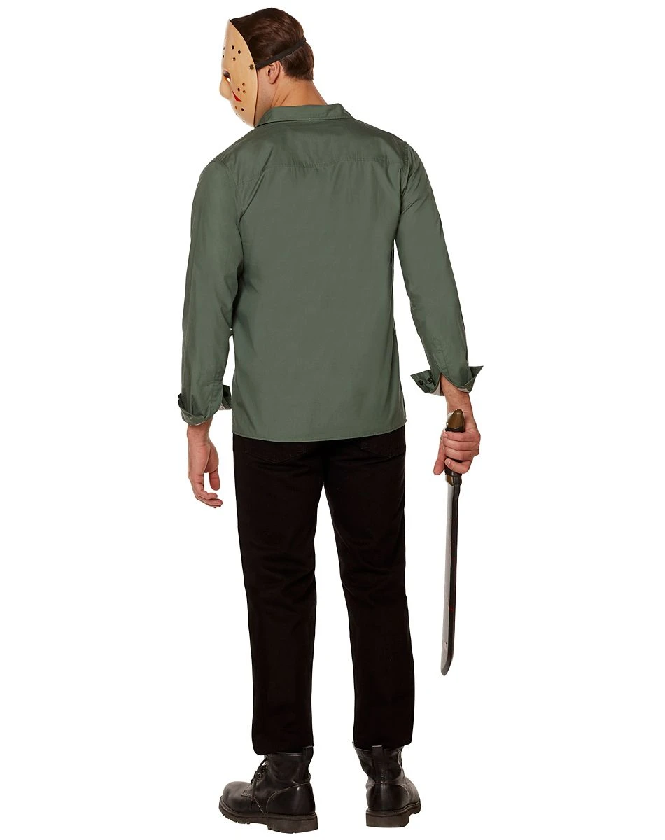 Spirit Halloween Adult Jason Voorhees Work Shirt - Friday the 13th 4 Spirit Halloween Adult Jason Voorhees Work Shirt - Friday the 13th - Image 2