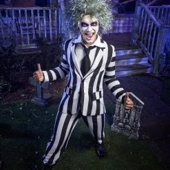 Spirit Halloween Adult Beetlejuice Striped Suit