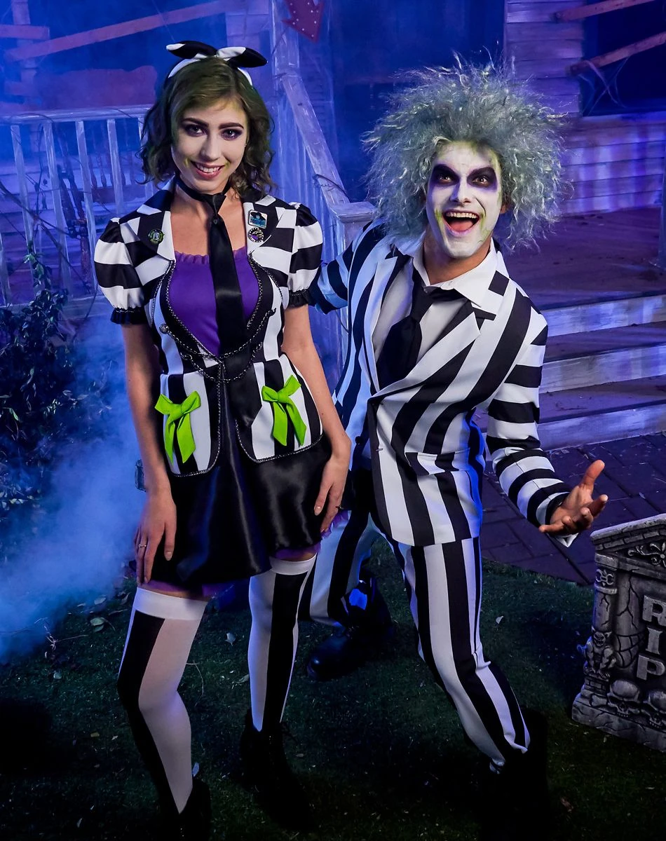Spirit Halloween Adult Beetlejuice Striped Suit 5 Spirit Halloween Adult Beetlejuice Striped Suit - Image 3