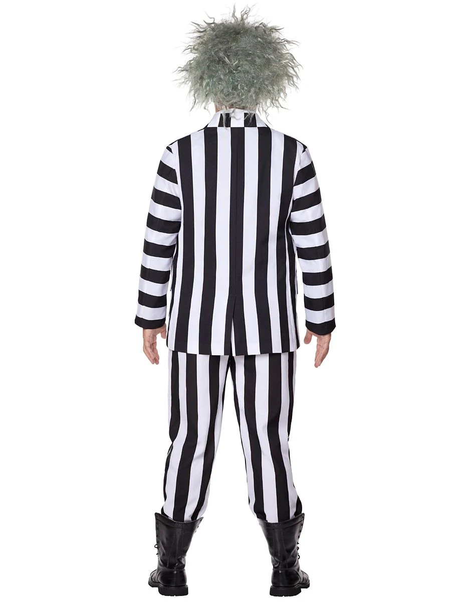 Spirit Halloween Adult Beetlejuice Striped Plus Size Suit 4 Spirit Halloween Adult Beetlejuice Striped Plus Size Suit - Image 2