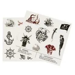 Spirit Halloween Pirate Temporary Tattoos