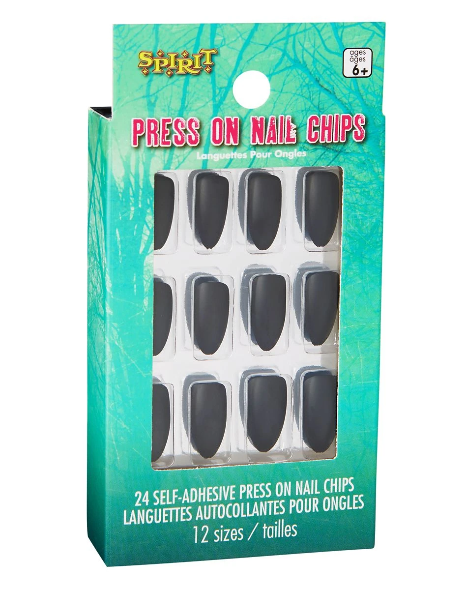 Spirit Halloween Kids Twilight Press On Matte Black Nails 5 Spirit Halloween Kids Twilight Press On Matte Black Nails - Image 3