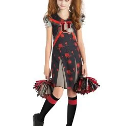Spirit Halloween Kids Dreadful Zombie Cheerleader Costume