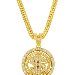 Spirit Halloween Dollar Sign Chain Necklace -HALLOWEEN COSTUMES Sales Store 01486844 b