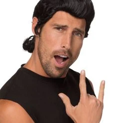 Spirit Halloween Black Rat Tail Wig
