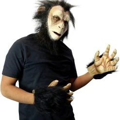 Spirit Halloween Chimp Half Mask with Hands -HALLOWEEN COSTUMES Sales Store 01488345 c