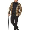 Spirit Halloween Adult '20s Gold and Black Plus Size Jacket 2 Spirit Halloween Adult '20s Gold and Black Plus Size Jacket -HALLOWEEN COSTUMES Sales Store 01488915 a