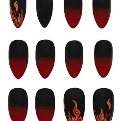 Spirit Halloween Devil Flame Press on Nails