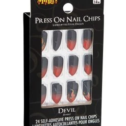 Spirit Halloween Devil Flame Press on Nails -HALLOWEEN COSTUMES Sales Store 01489624 c