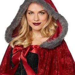 Spirit Halloween Adult Faux Fur Red Riding Hood Cape Deluxe 7 Spirit Halloween Adult Faux Fur Red Riding Hood Cape Deluxe -HALLOWEEN COSTUMES Sales Store 01492297 c