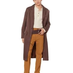 Spirit Halloween Adult Brown Trench Coat -HALLOWEEN COSTUMES Sales Store 01492552 c