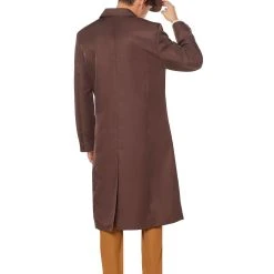 Spirit Halloween Adult Brown Trench Coat -HALLOWEEN COSTUMES Sales Store 01492560 b